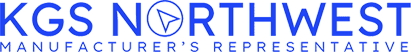 KGS Northwest logo, blue text on green.